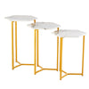 Nesting Coffee Table Set of 3 Hexagonal Tables for Living Room Bedroom Offic