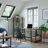 Industrial Computer Desk Rustic Metal Furniture Vintage Compact Office Study Leg