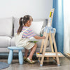 Kids Wooden 2 In 1 Blackboard & Whiteboard Childrens Easel Chalk Drawing Board