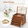 Mirrored Wooden Jewellery Box Chest Rings Necklaces Storage Organiser Cabinet