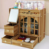 Wooden Cosmetic Makeup Display Organizer Drawer Case Box Jewelry Storage Cabinet