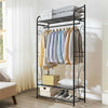 Coat Stand Shoe Rack with Shelves & Hanging Rail Storage Hall Entryway Bedroom