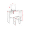 Vanity Dressing Table Makeup Desk w/ Flip-up Mirror&Drawers