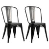 2/4x Industrial Tolix Dining Chair Stacking Kitchen Bistro Cafe Chairs Metal