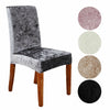1/2/4/6pcs Crushed Velvet Dining Chair Covers Stretch Protective Slipcover Home