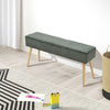 Upholstered Dining Bench Corduroy Stool Home Seating Hallway Waiting Room Bench