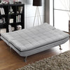 Convertible Sofa Bed Linen Upholstered 3 Seater Couch Settee Reclining Sleeper