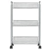 3 Tier Rolling Storage Trolley Utility Cart Kitchen Carts Mesh Basket W/ Wheels