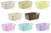 Rattan Plastic Studio Storage Handy Basket Office Home Kitchen Tidy Organiser