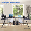 ONETWOFIT Corner L-Shape Desk Home Office Gaming Computer PC Workstation Black
