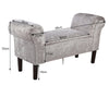 Chaise End Bed Bench Crushed Velvet Lounge Sofa Padded Window Seat Ottoman