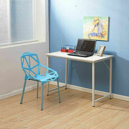 Computer Desk Study PC Table Laptop Writing Workstation Home Office Desk White