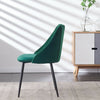2Pcs Morden Velvet Dining Chairs Living Room Luxury Chairs Counter Chairs Green