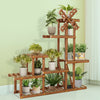 Multi Tier Flower Rack Plant Pot Stand Wood Shelves Bonsai Display Shelf Indoor