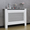 Mondeer Modern Radiator Cover Wall Cabinet Grill Shelf White Horizontal Slats