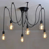 Vintage Ceiling lights chandelier black industrial pendant lamp shades spider UK