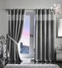 DIAMANTE THERMAL BLACKOUT PAIR CURTAINS READY MADE EYELET RING TOP FULLY LINED