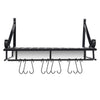 Wall Mount Kitchen Utensils Hanging Shelf Rack Pot Pan Storage Holder#