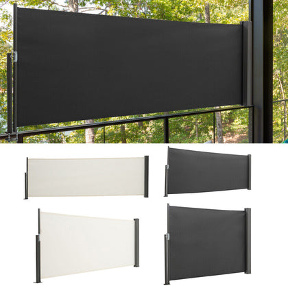 Retractable Deck Side Awning Screen Fence Patio Privacy Divider 3x1M 3x1.4M