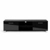 Modern TV Unit Cabinet Black Stand High Gloss Doors 140cm Long With Storage
