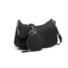 Fashion Ladies Nylon Handbag With Detachable Pouch Women Shoulder Cross Body Bag