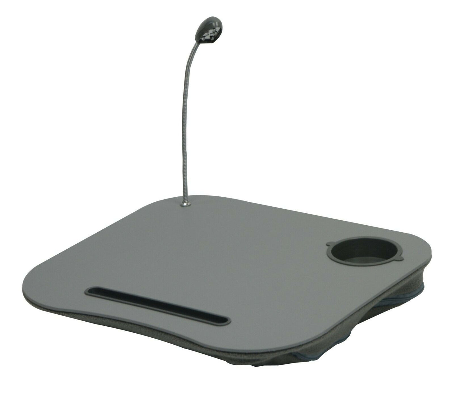 Laptop Tray Lap Desk Cushioned Portable Computer Reading LED Light Work Station