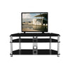 32 to 60 in TV Stand Rack Three Glass Layer Entertainment Media Console Shelf