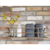 Metal Wall Shelf Industrial Lightweight Display Shelving Unit 55cm Storage Gold