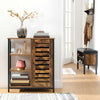 Vintage Storage Cabinet Sideboard Floor Standing Cabinet With 3 Shelves LSC74BX