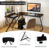 L-Shaped Corner Computer Desk PC Table Workstation W/ Monitor Stand & Host Tray