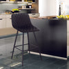 1/2/4er Barstool Breakfast Kitchen Metal+Velvet Counter Bar Chair Faux Bar Stool