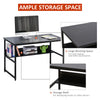 Laptop Desk Study Table Workstation Metal Storage Shelf Home Office Black
