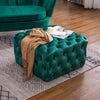 Luxury Velvet Tufted Button Chesterfield Foot Stool Rest Bedside Sofa Table Seat