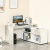 L-Shaped Computer Desk Home Office Study Table Corner Desk with Shelves Drawer