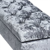 Storage Bench Ottoman Crushed Velvet Queen Anne Legs Pouffe Stool