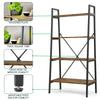 4-Tier Ladder Shelf Bookcase Bookshelf Plant Flower Stand Storage Metal Frame UK