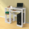 110cm Computer Desk Home Study Table Office PC Laptop Workstation 2 Book Shelves
