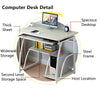 Home Office Computer Desk Study Writing Table PC Workstation Shelf Furniture UK