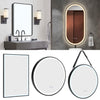 Modern Illuminated Bathroom Mirror With LED Light Demister Pad Touch Switch