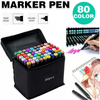 80 Colours Dual Tip Twin Marker Pens Set Artist Sketch For Markers Art Drawing