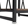 2 Tier Side End Table Industrial Rustic Wood Metal Bedside Nightstand Lamp Table