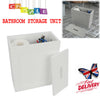 UK GREY WOODEN SLIMLINE BATHROOM STORAGE UNIT LAUNDRY TOILET CLEANING TIDY BOX