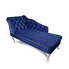 Royal Blue Velvet Chesterfield Tufted Chaise Lounge Sofa Accent Chair Bedroom