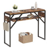 Wooden Server Table Sideboard Tiny Study Kitchen Working Desk with Hooks