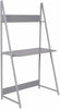 Corner Computer Desk Wood Ladder PC Laptop Writing Table with Shelf Storage Grey