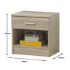 Rio Costa Sonoma Oak 2x Bedside Table Cabinet Bedroom Nightstand 1 Drawer