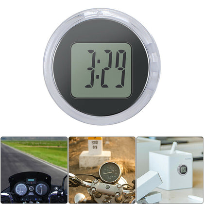 Waterproof Motorcycle Digital Clock Watch Stick on Motorbike Time Clear Display