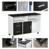 Home Office Mobile Cabinet Storage Organizer w/ Castor, Drawer, Key