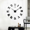 Luxury 3D DIY Wall Clock Roman Numeral Mirror Sticker Home Living Room Art Décor