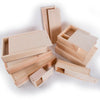 Wooden Storage Boxes with Sliding Lid / Photo Pendrive Memory Keepsake Boxes